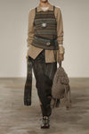 SWAYING 25 Fall/Winter Collection: Woolen A-line Skirt with Tie-Up Detail and Gradient Design SW-SW25AW3B08C2S2-HUIZONG (Gray-Brown)